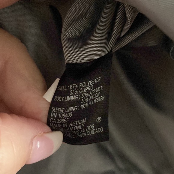 Tahari gray snap front blazer jacket - Picture 3 of 7